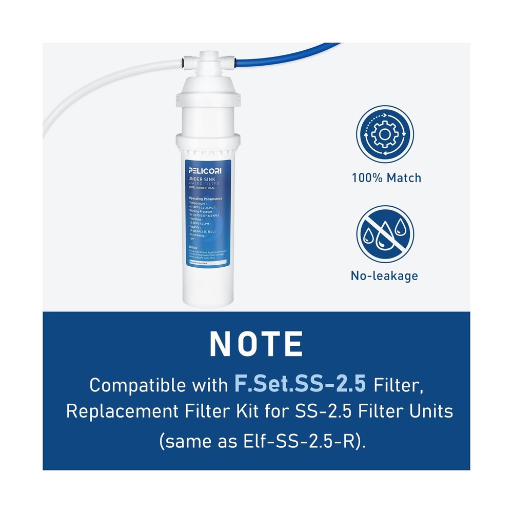 F.Set.SS-2.5 Water Filter, Replacement Filter Set For SS-2.5 Filter Unit Same...