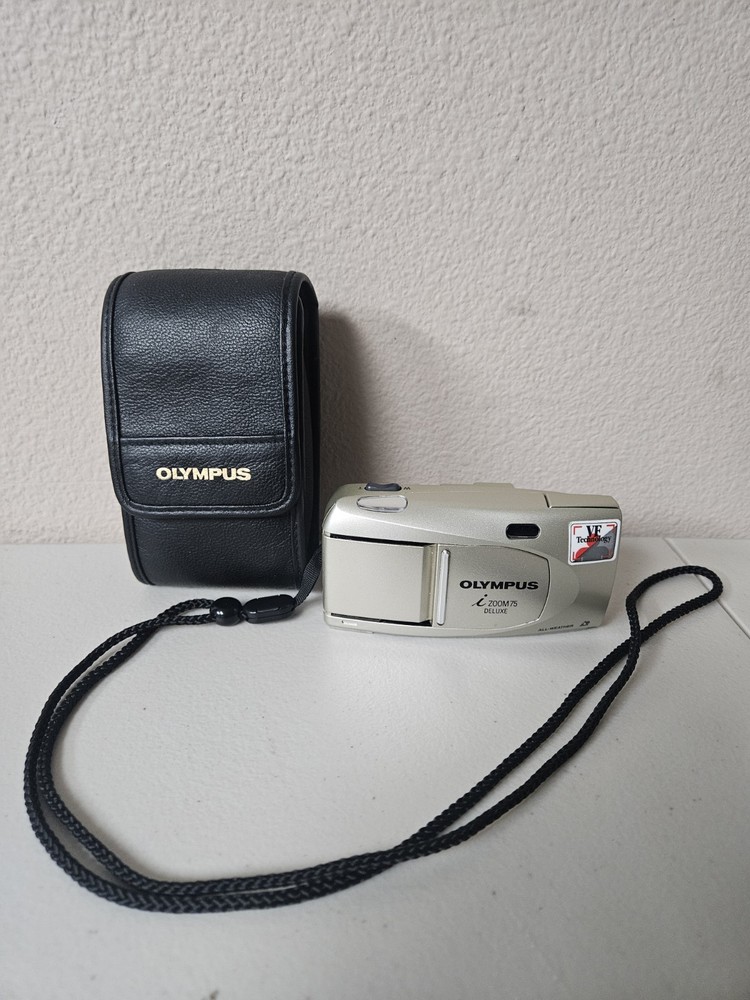 Olympus iZOOM 75 APS Point & Shoot Film Camera With Case Untested