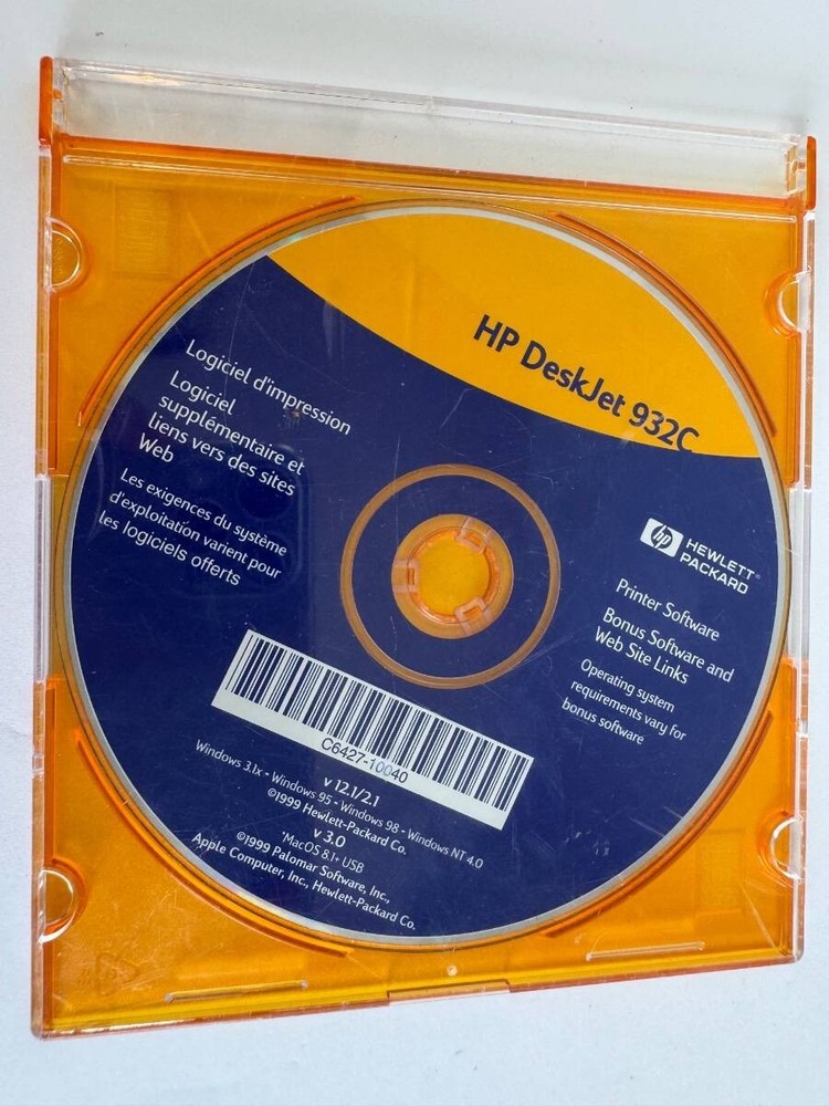 HP DeskJet 932C CD Printer Software Installation Disc Windows PC or Mac Desk Jet