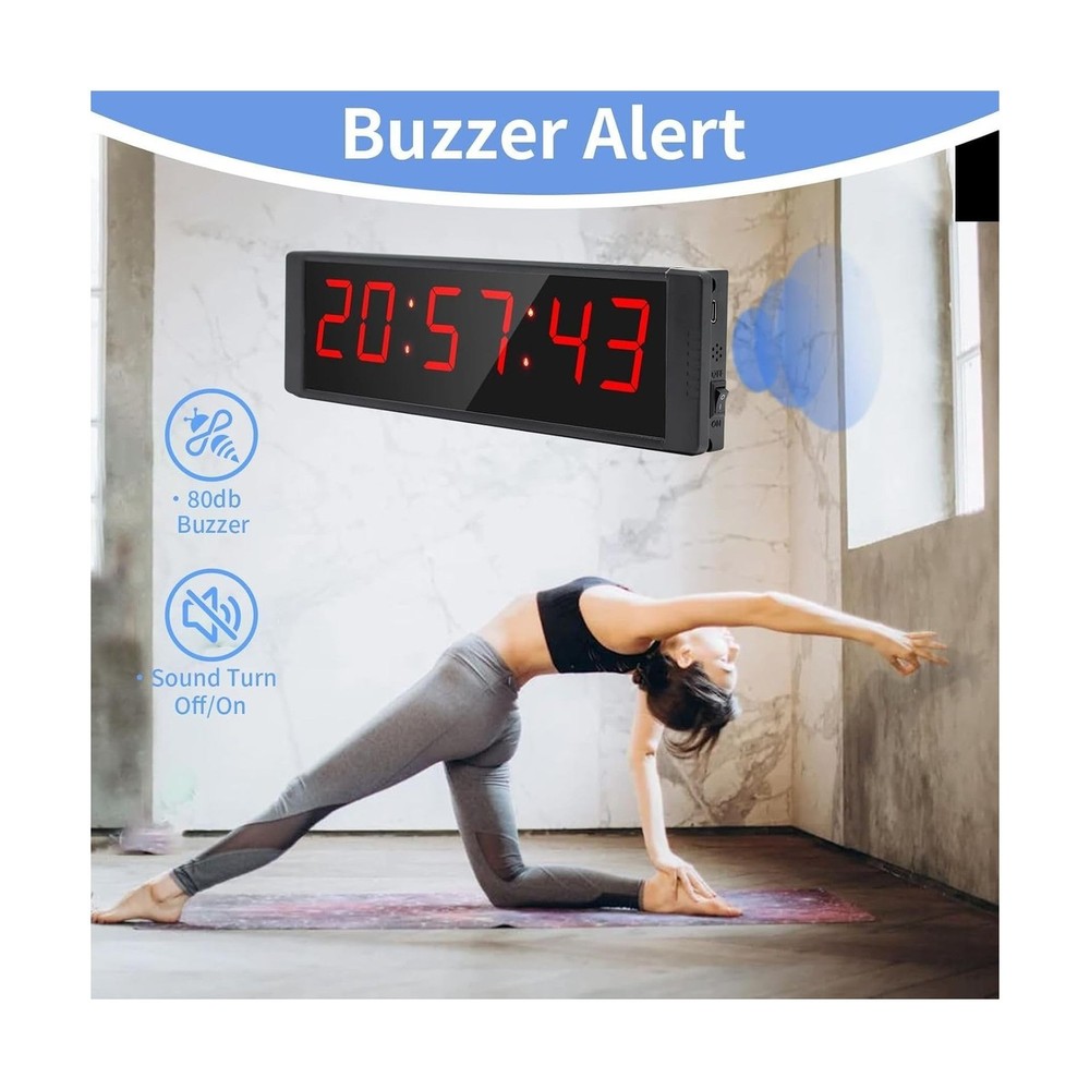 Large Stopwatch with Start/Stop Button, LED Digital Timer with Remote, Countd...