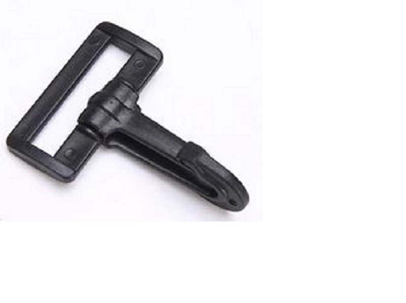 Snap Hook 1.5 inch Rocker Black Plastic 36 per pack