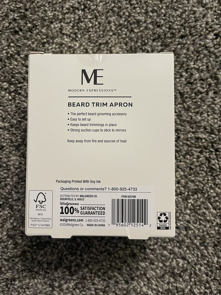 NWT ME Modern Expressions beard trim apron