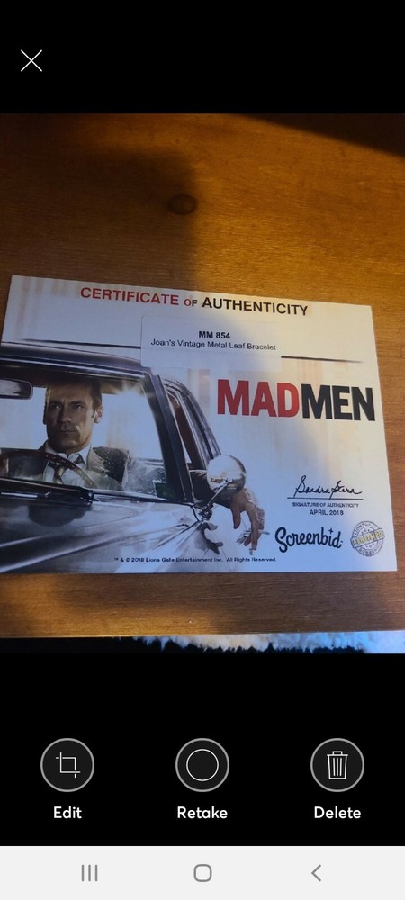 Mad Men Joans Silver Leaf Bracelet