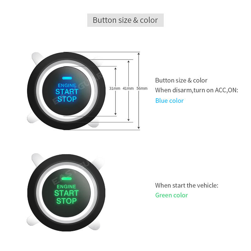 EASYGUARD push start button module can work W OEM key keyless go system dc12v