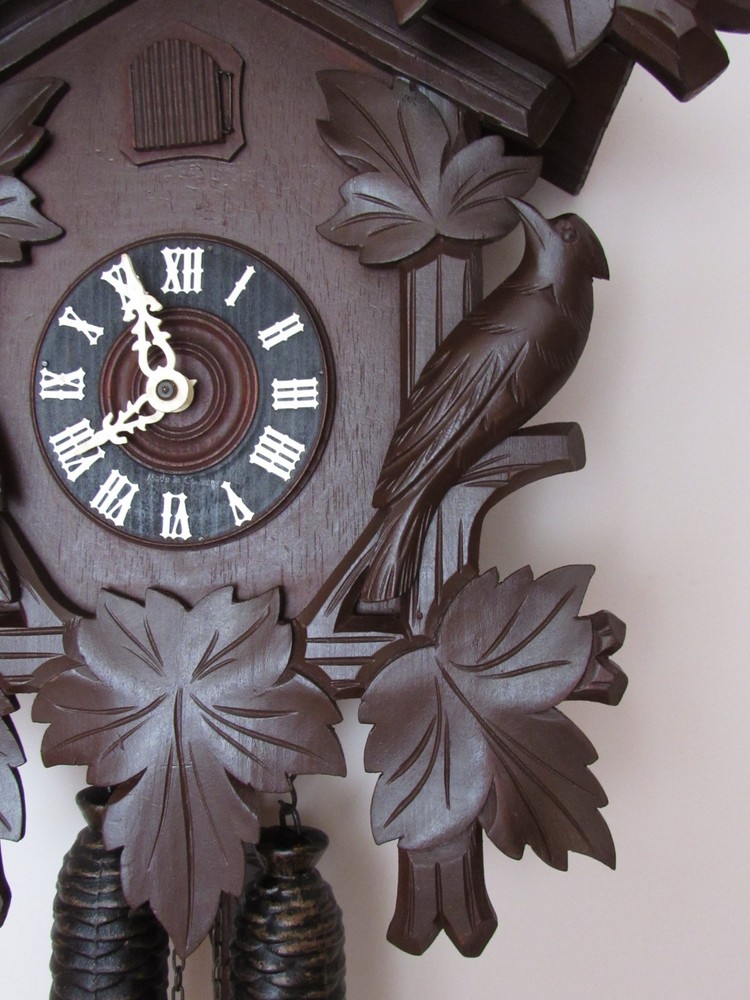 Large Black Forest Three Bird Cuckoo Clock 8-Day Weights Driven