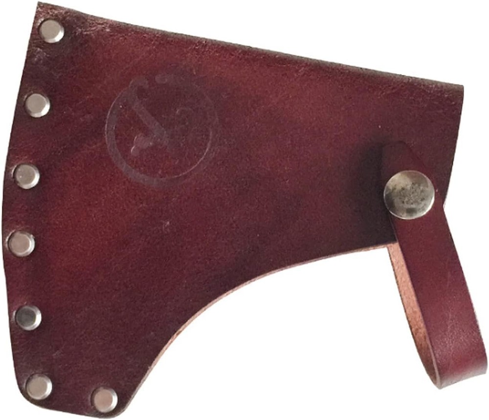 Wearable Leather Axe Sheath - Compact Protector with Easy Snap for Adventure