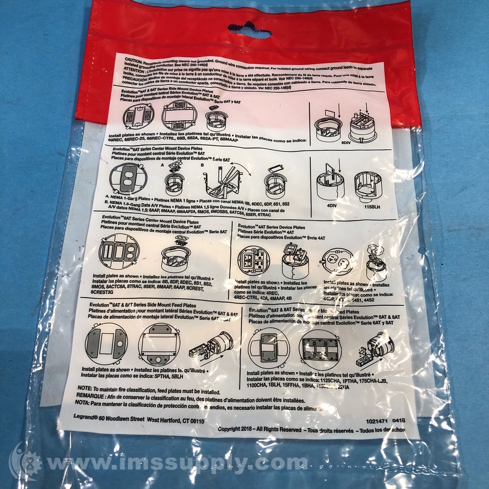 Legrand 6DP Duplex Device Plate FNOB