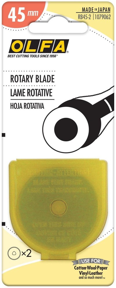 OLFA Rotary Blade Refills 45mm 2/Pkg- , RB45-2