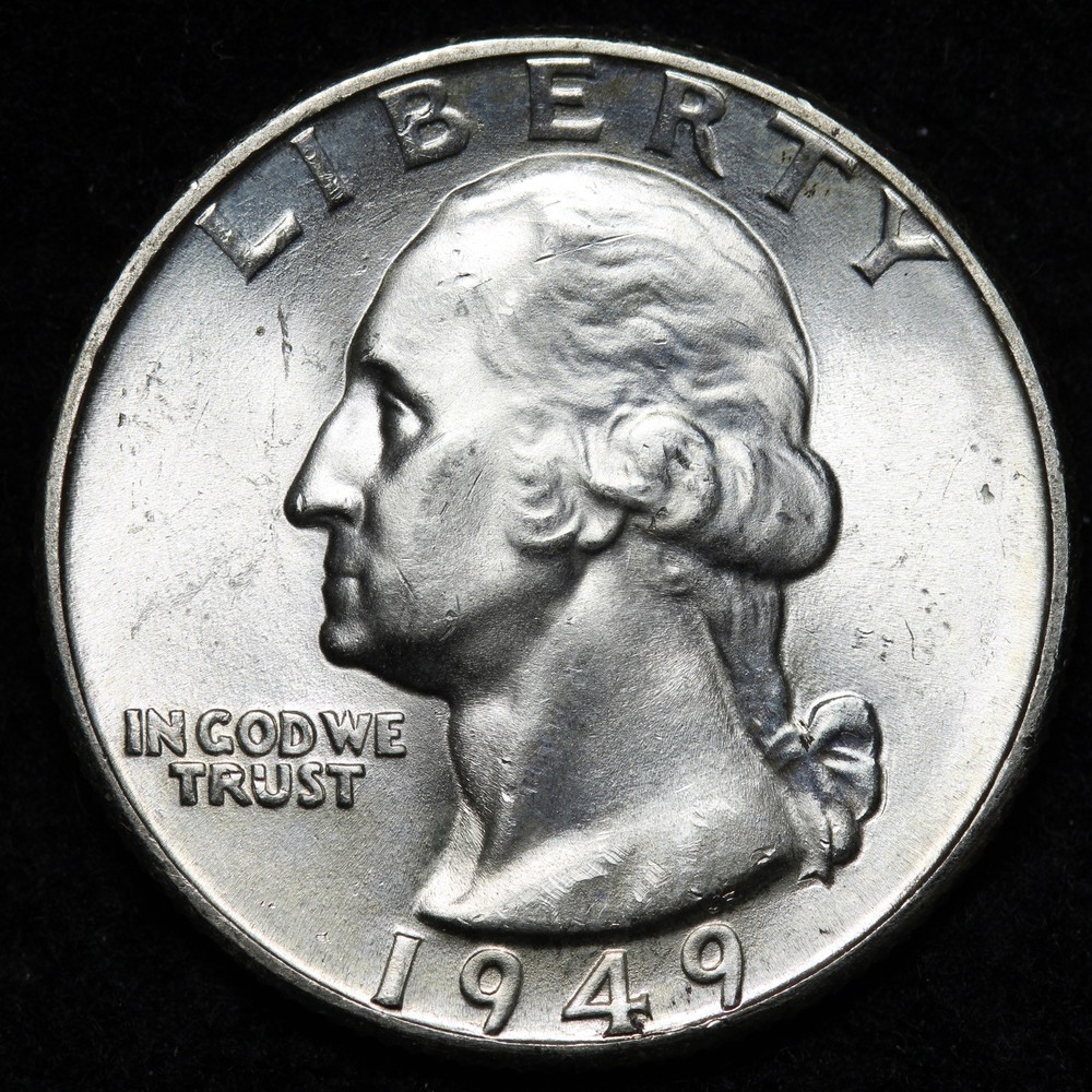 1949-D Washington Silver Quarter BU *UNCIRCULATED* MS E356 AUNF