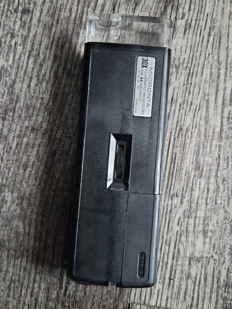 Vintage Micronta 30X Illuminated Microscope With Case WORKING