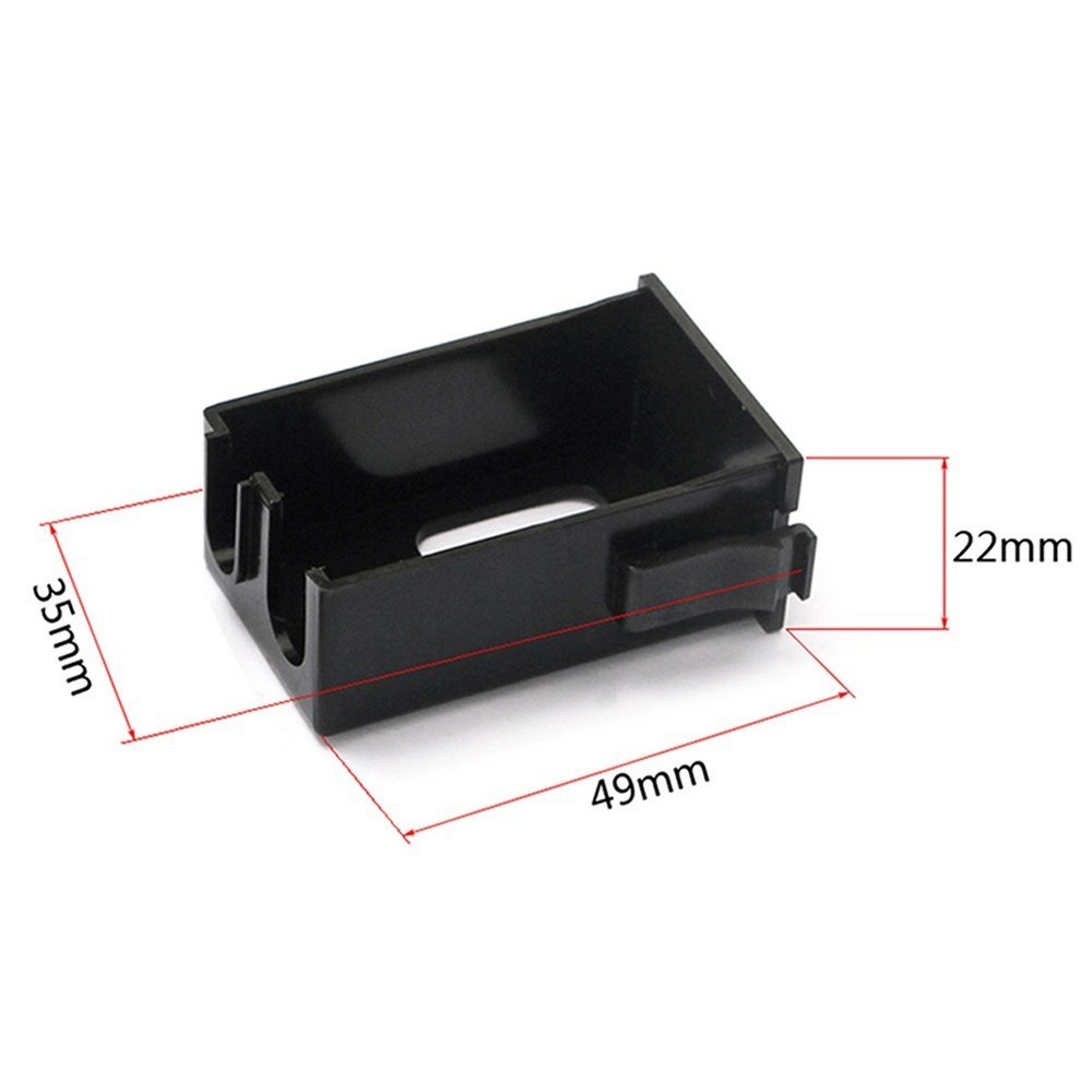 Plastic 9V Battery Holder Box Replacement 2.2*1.97*1.22in Black Compartment
