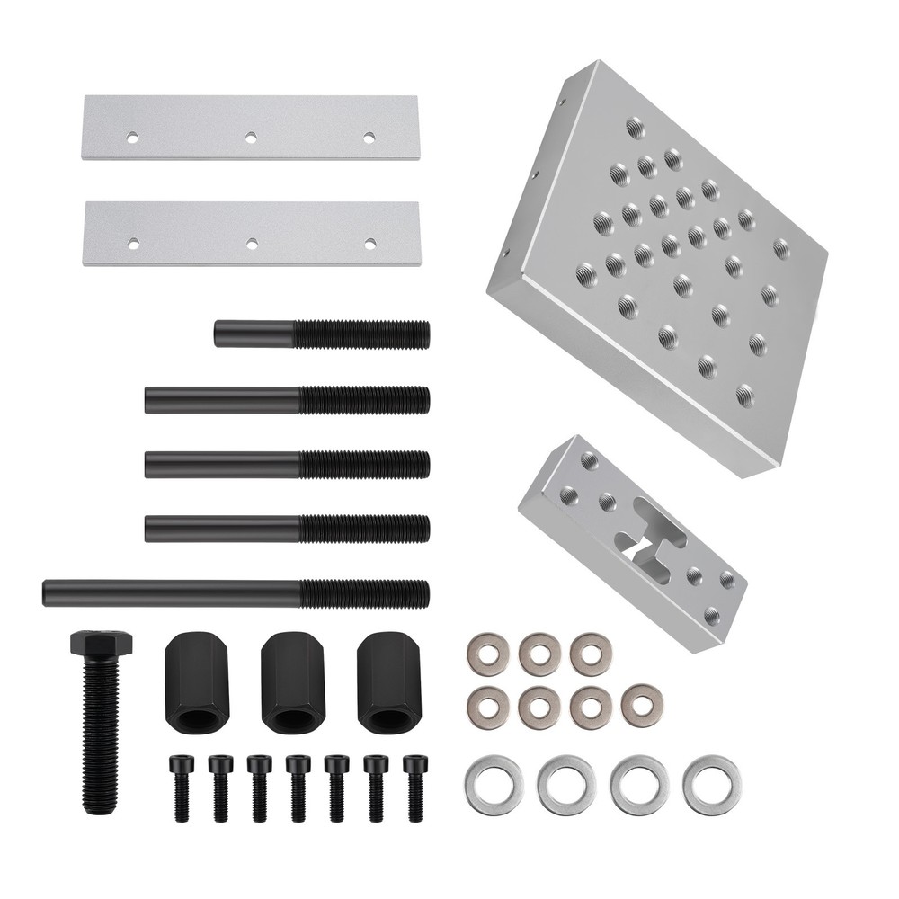 Universal Drill Press Support Block & Plate Tool Set | 30 Ton Capacity Heavy Dut