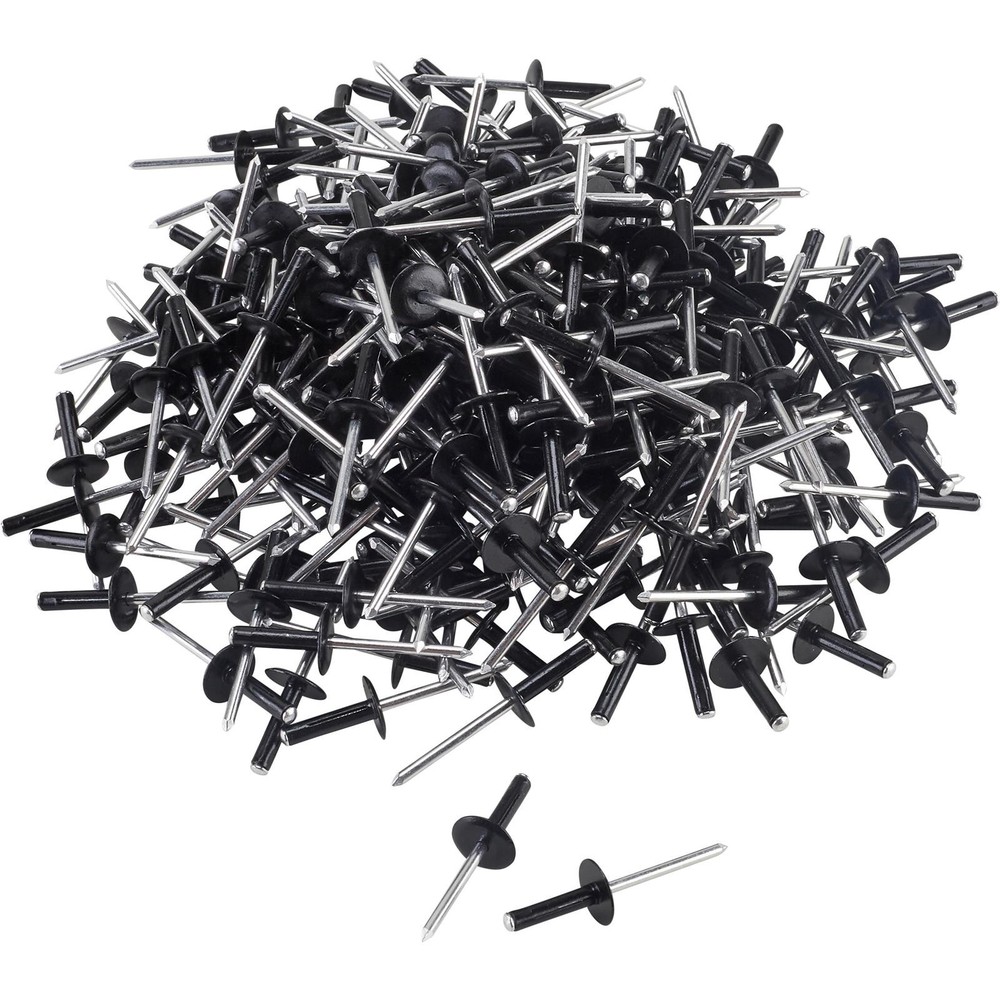 Exploding Rivets w/ Double End Drill Bits 3/16 Black Large Head
