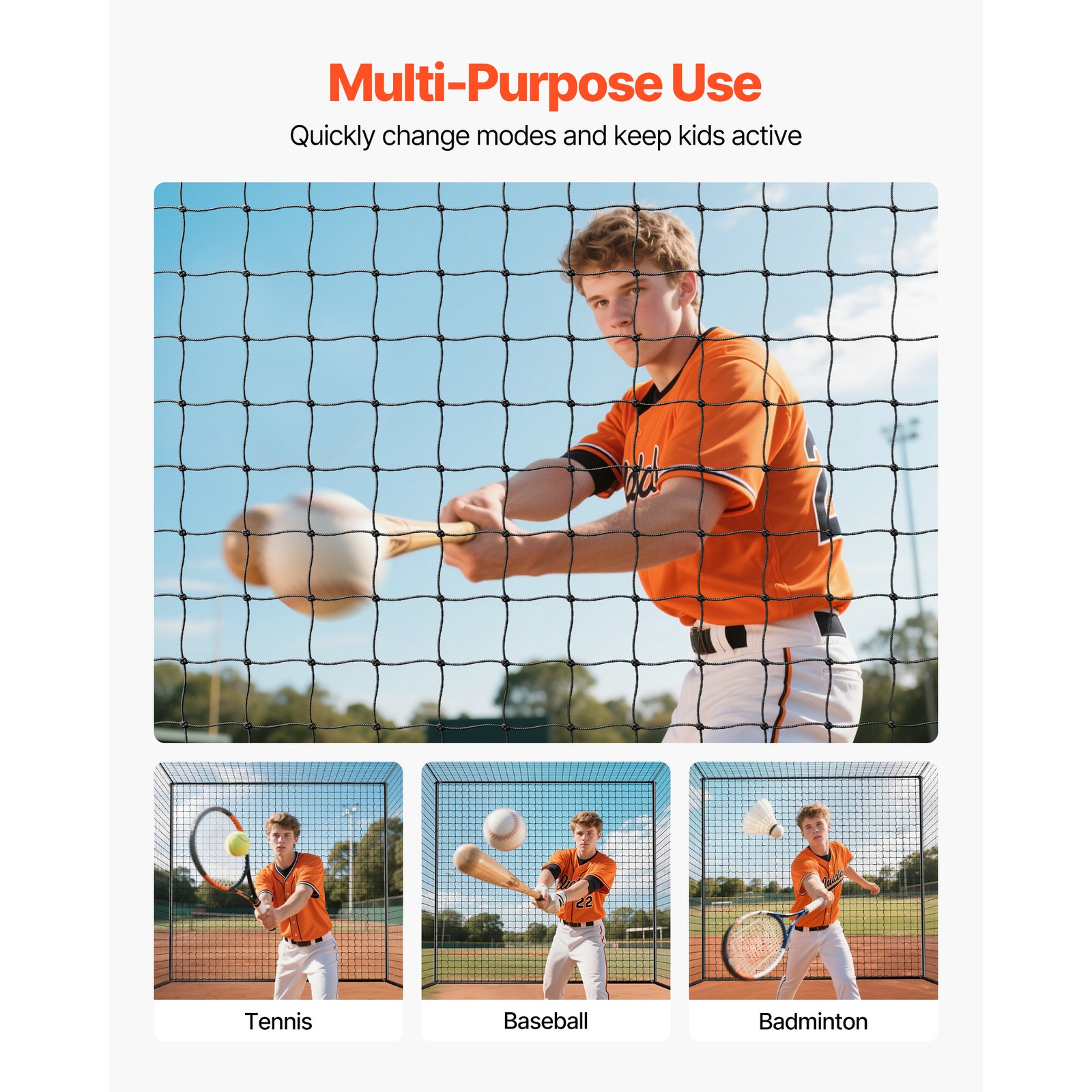 Uimoso Baseball Batting Cage 35 x 10.5 x 10.2FT for Indoor and Outdoor Use