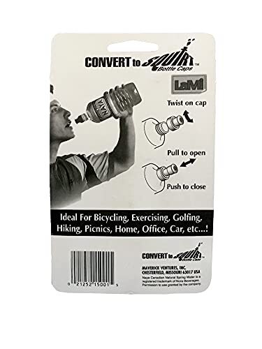 ConvertToSquirt Bottle Caps, Push Pull Water bottle 3 Pack