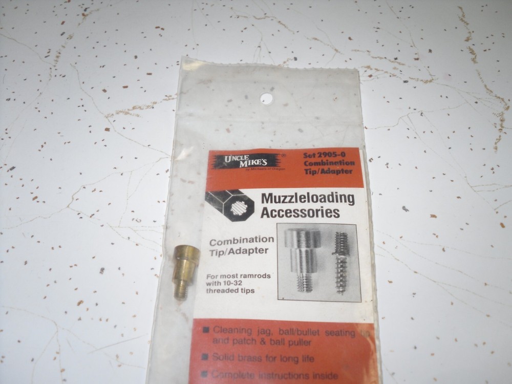 Uncle Mikes Muzzleloading Accessory Combination Rod Tip Adapter Solid Brass