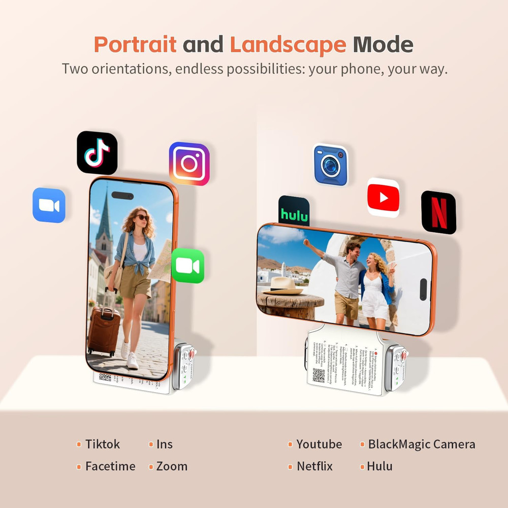 MOCA Iphone 17 Pro Camera Grip No Need App for Ios26, Compatible Ios17 and Ios18