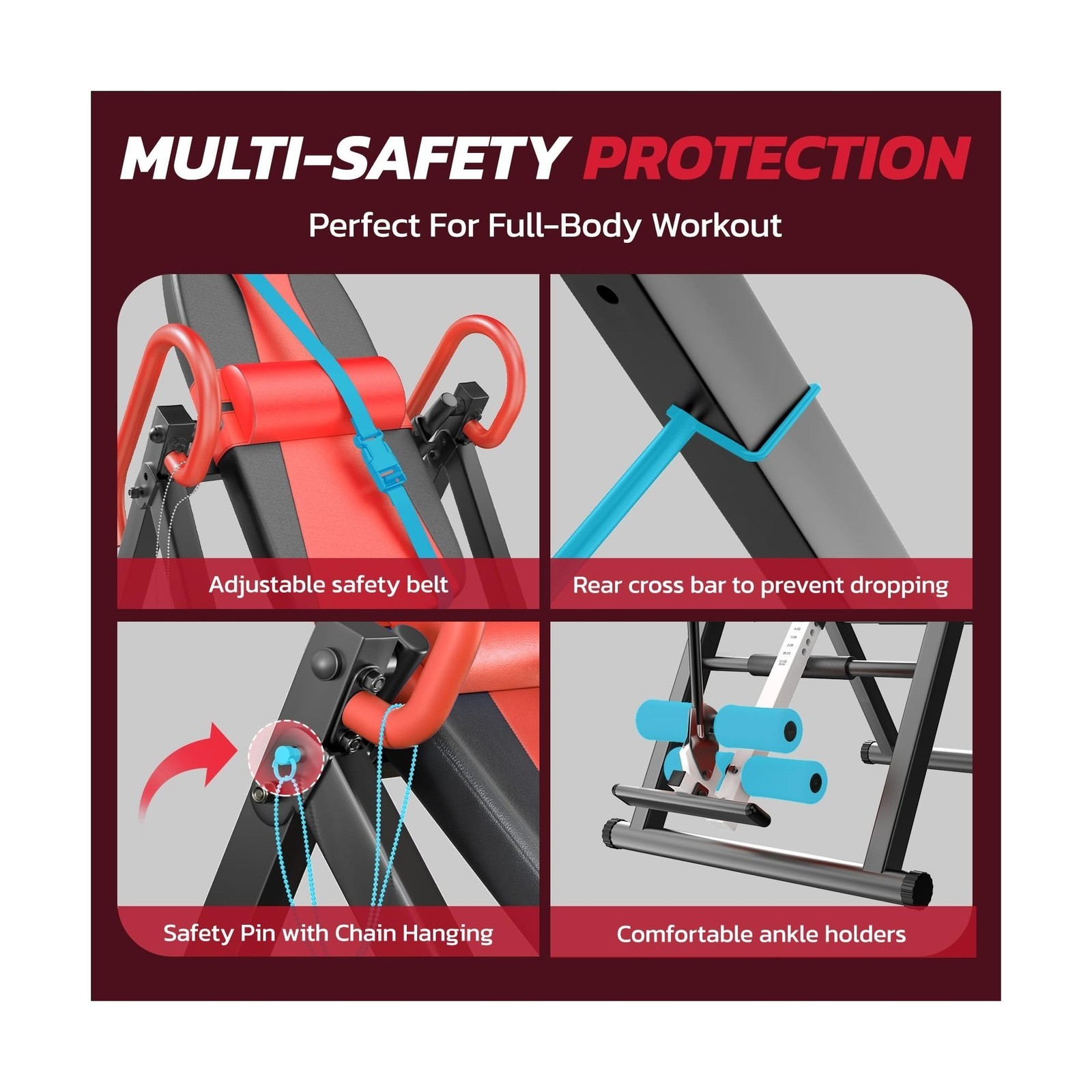 YOLEO Gravity Inversion Table for Back Pain Relief 2026 New Inversion Table w...