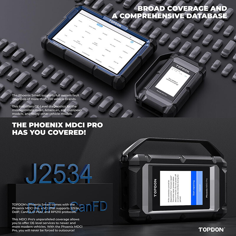 2024 TOPDON Phoenix Smart Ultra OBD2 Vehicle Diagnostic Scanner Programming Tool