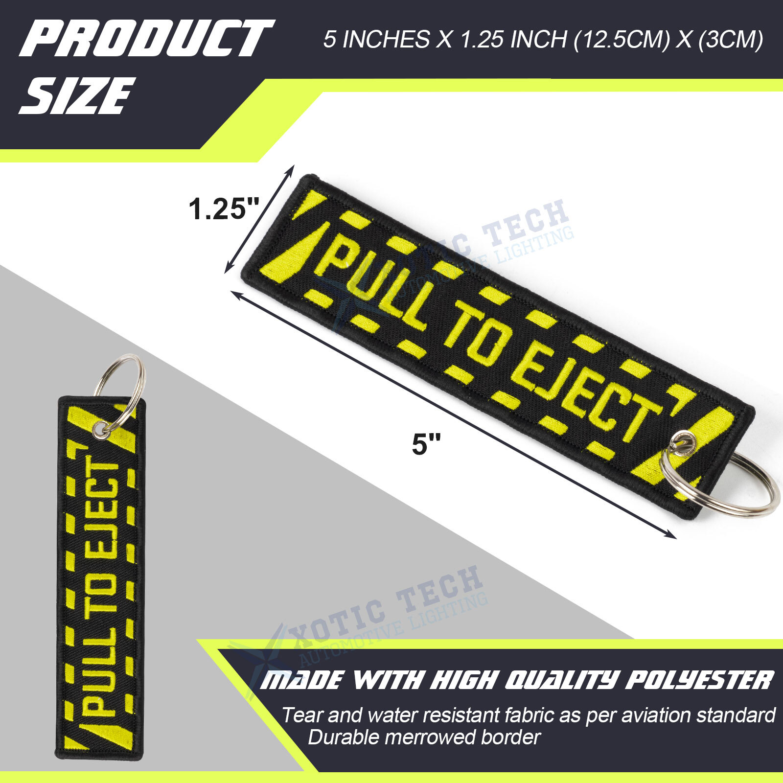 1PC Double Sided Embroidered Keychain Bike Motorcycle Key Ring Key Tag Belt Gift