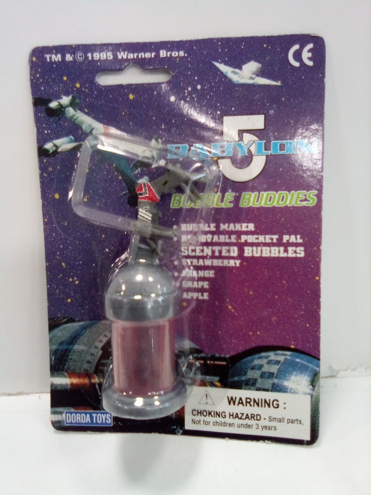 1995 BABYLON 5 BUBBLE BUDDIES. BUBBLE MAKER. NIP. ORANGE .
