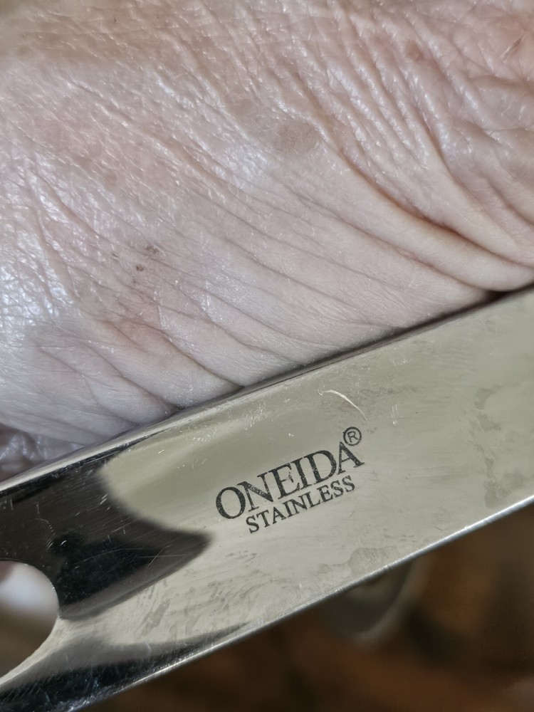 2 Piece 10" Serving Set Oneida Stainless Glossy Flatware Serving Spoon & Fork