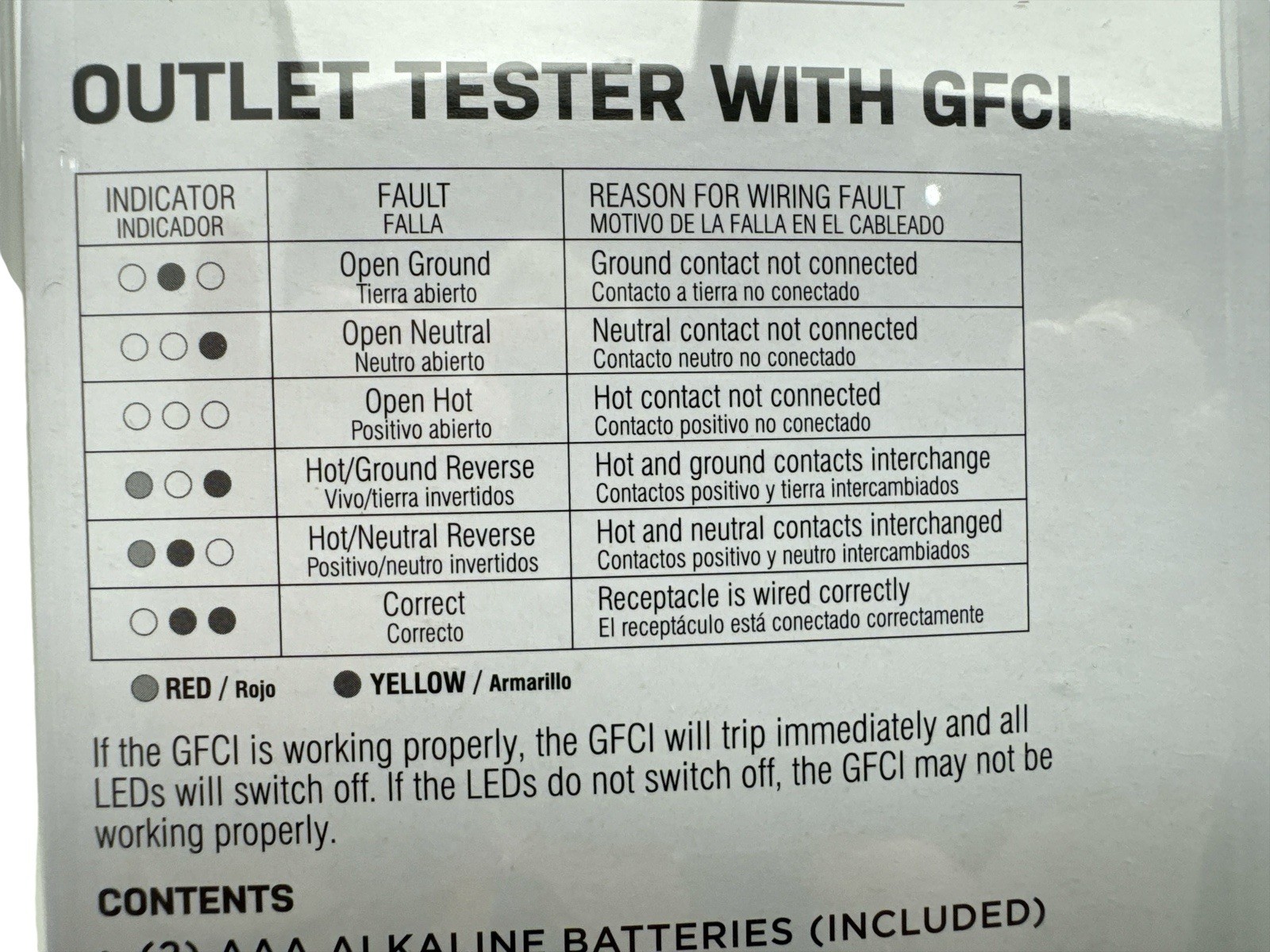 Commercial Electric Electrical Test Kit w/GFCI Outlet Tester 1004 482 495 New