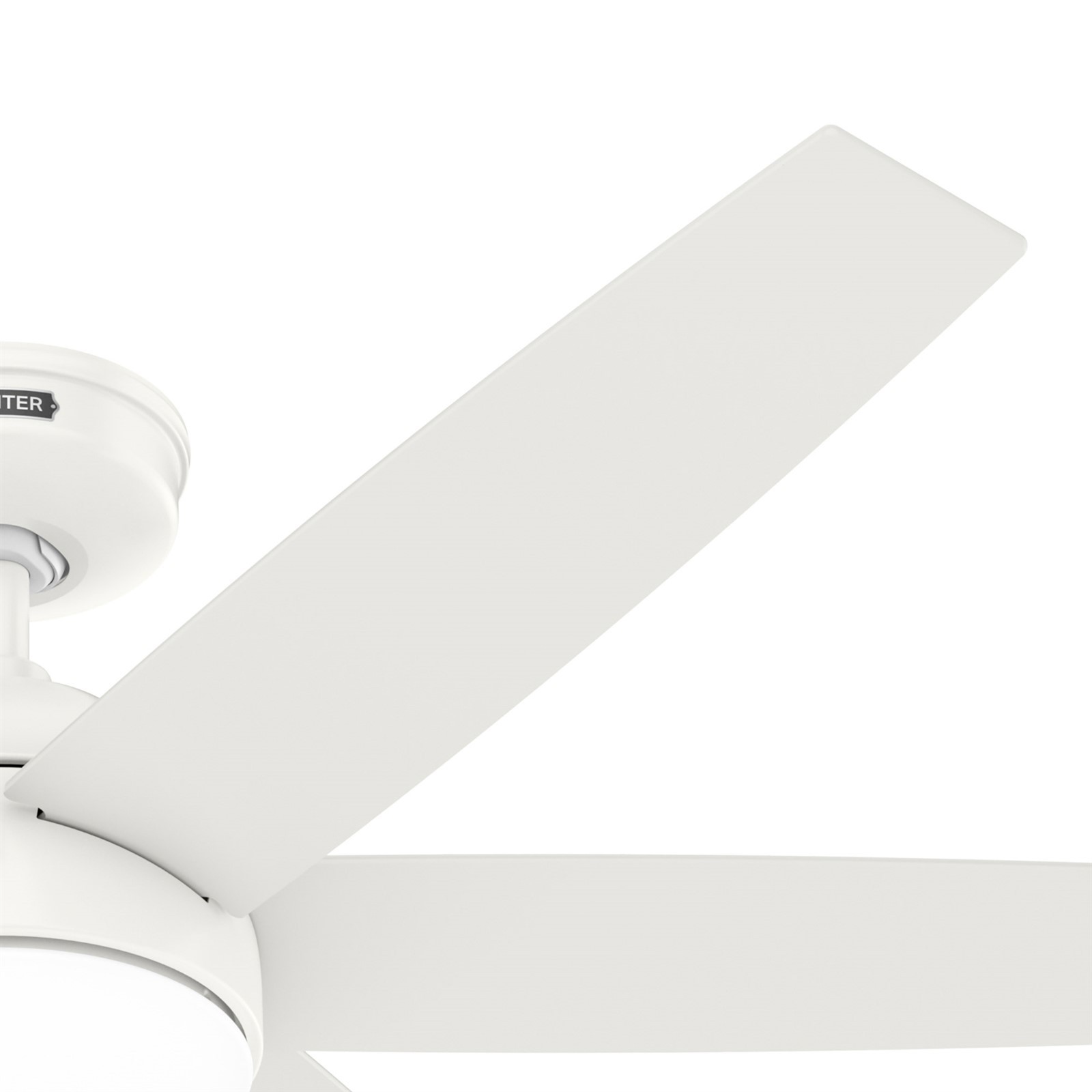 Hunter Fan 52 inch Casual Fresh White Ceiling Fan with LED Light Kit and Remote