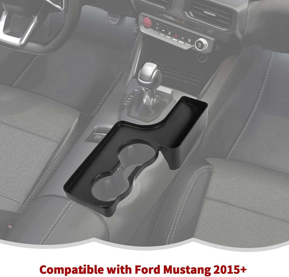 Console Gear Shift Cup holder Passenger Side Storage Box For Ford Mustang 2015+