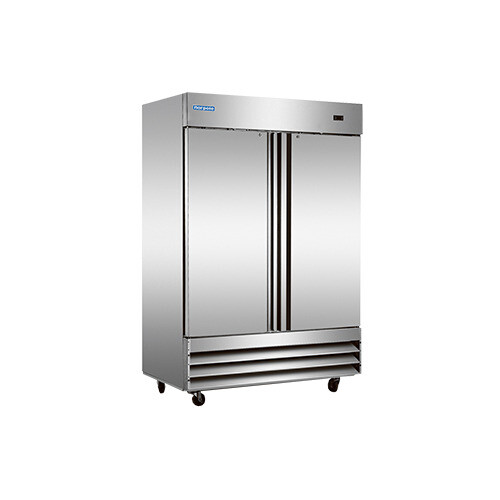 Norpole NP2F 54.00'' Two Section Solid Door Reach-In Freezer, Bottom Mounted