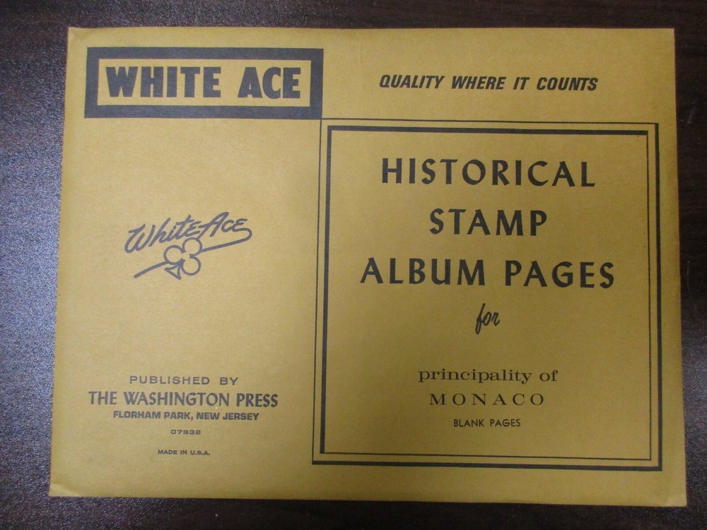 "WHITE-ACE" PRINCIPALITY OF MONACO BLANK PAGES W/FREE SHP.