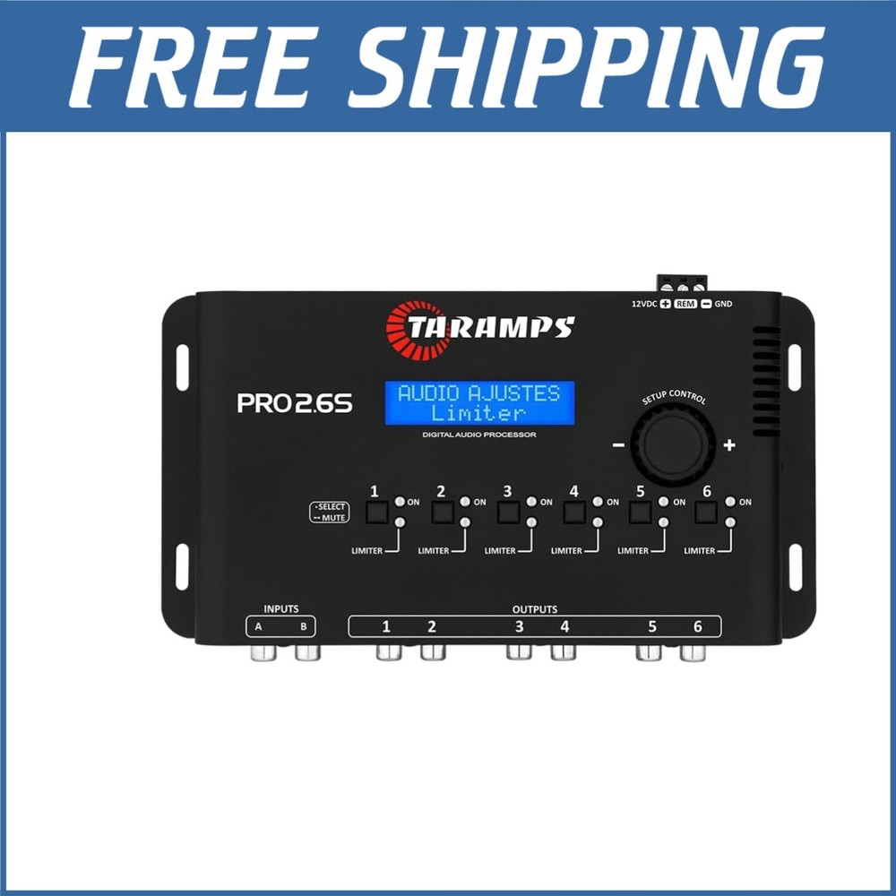 Compact Digital Signal Processor with Adjustable 3-Band Equalization for Cars