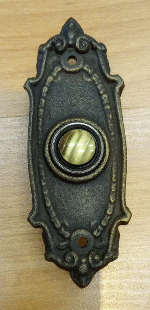 Classic Style Doorbell Button Solid Brass Waterglass Studios 1616ab