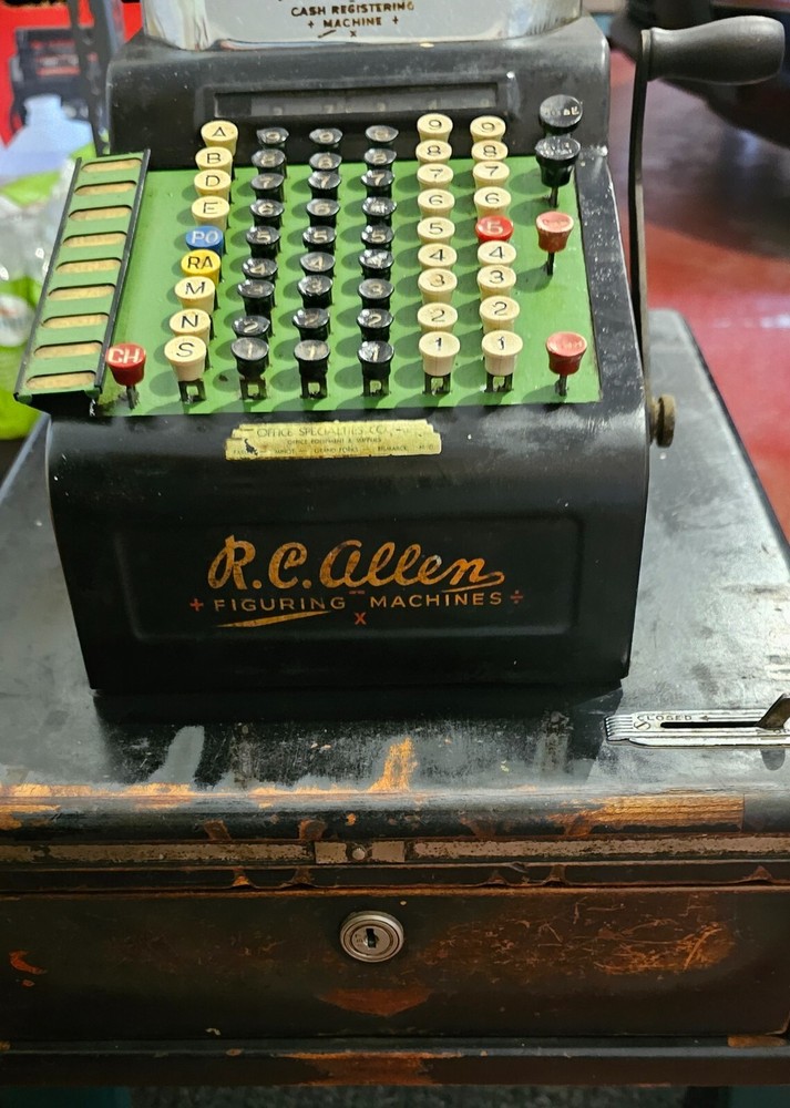 Vintage R.C. Allen Cash Register Adding Machine