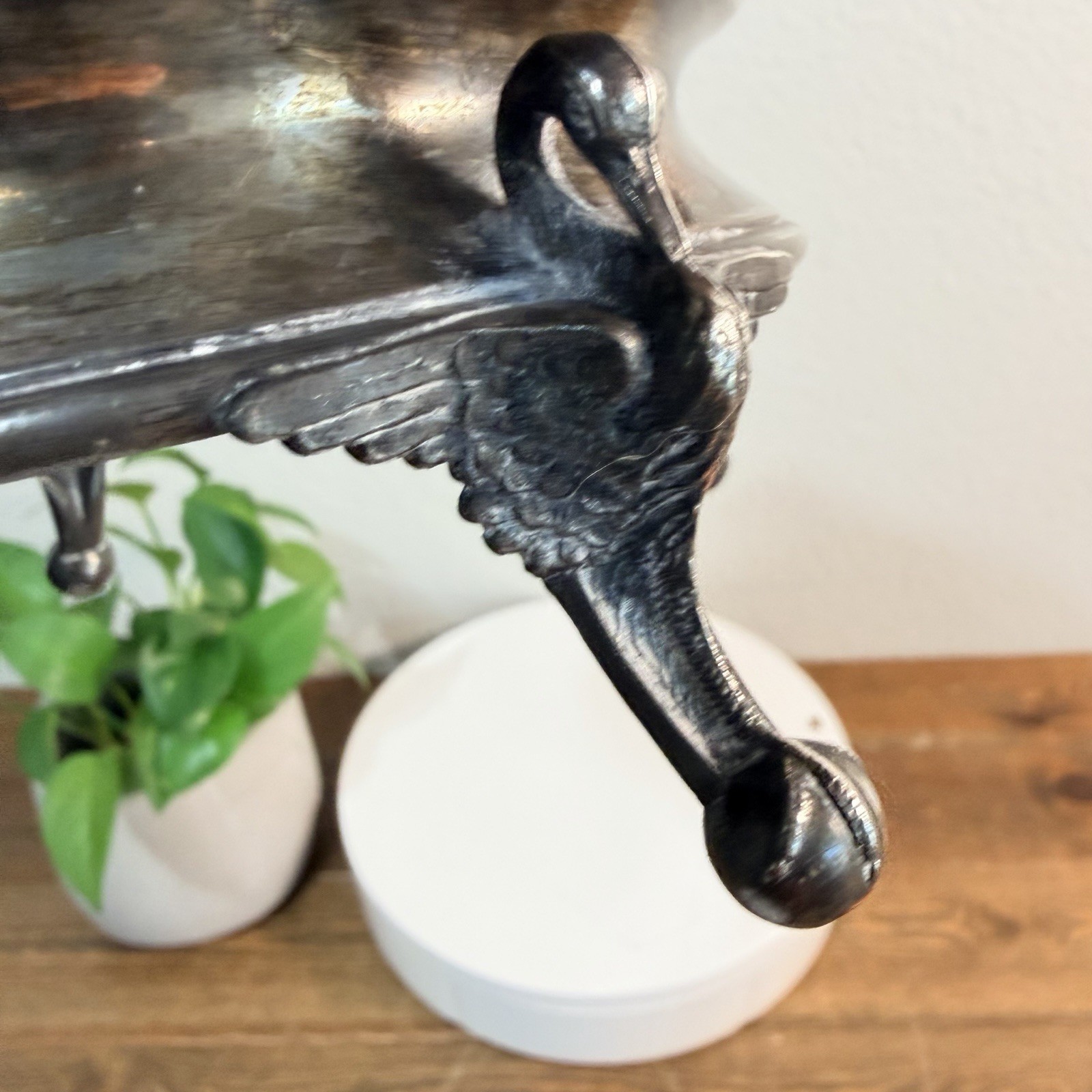 Derby Silver Co Quadruple Plated Footed Bowl with Handle Candy Dish