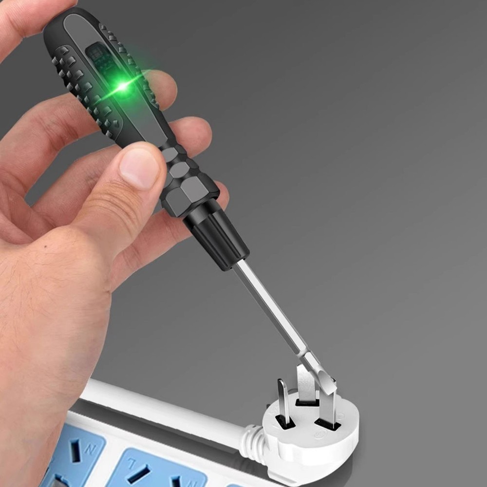 Dual Purpose Electric Tester with Screwdriver Functionality for Line Detection