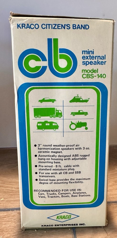 Mini External Communications Speaker Compatible with CB, Ham GMRS Radios