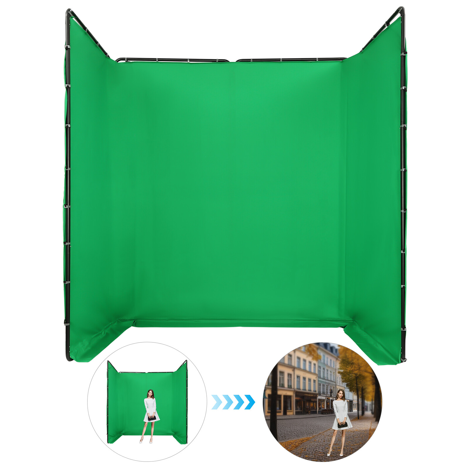 Screen Backdrop with Stand Portable Collapsible Photography Background for Photo
