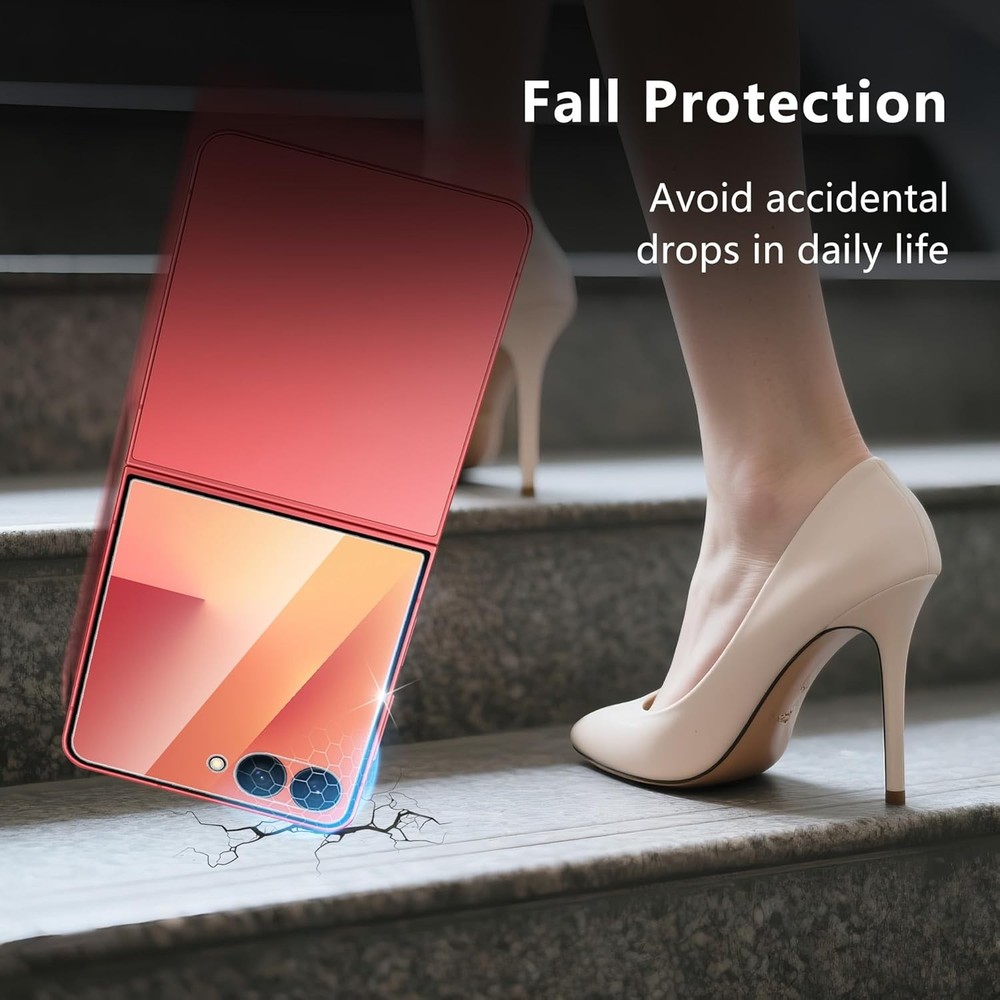 Case for Samsung Galaxy Z Flip 7 with Touch Sensitive Screen Protector, 3 Pack