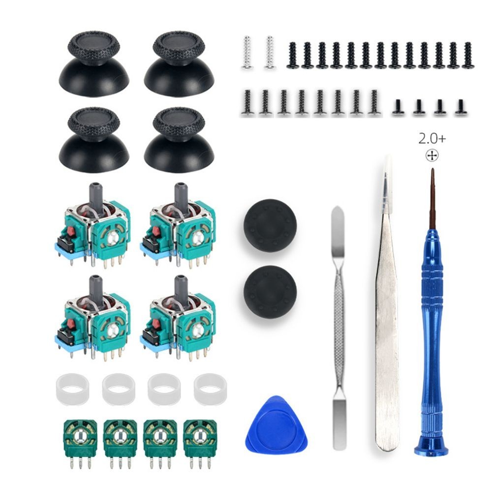4 Pack Analog 3D Joysticks Repair Part Screwdriver Kit For PS5 Controller B755