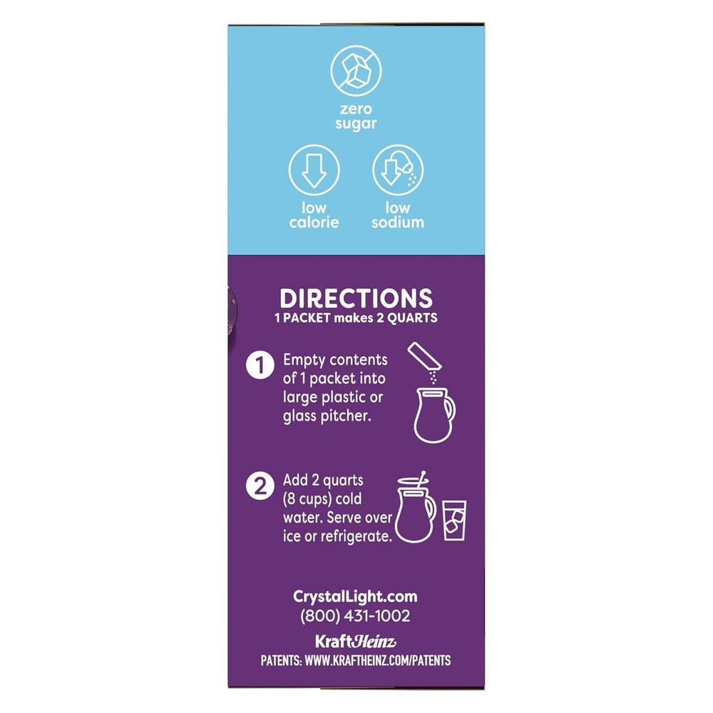 Concord Grape Drink Mix - 6 Zero Sugar Pitcher Packets for Refreshing Hydration
