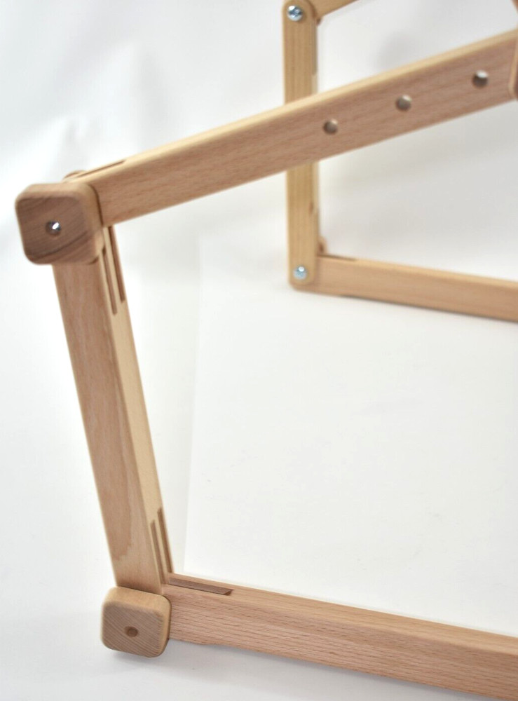 Needlework Table Lap Hands-Free Adjustable Frame Stand Beech Wood Complete EUC!