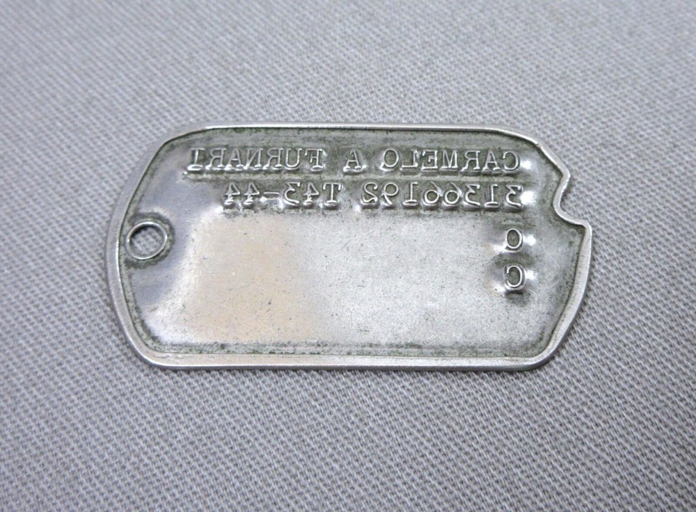 1944 DOG TAG for Carmelo A. Furnari - Original