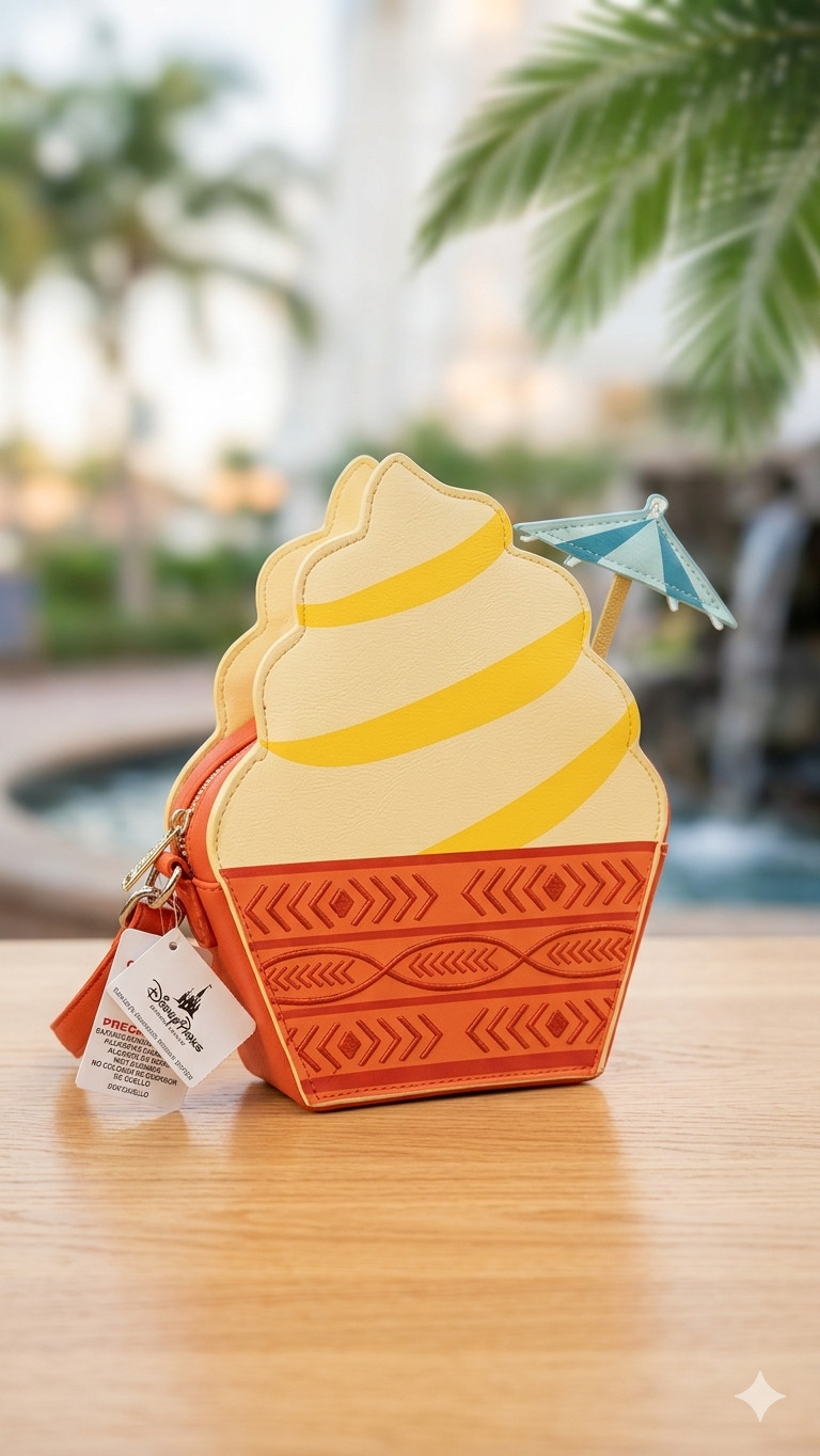 NEW Disney Parks Pineapple Dole Whip Crossbody Bag Purse Tiki Drink Umbrella NWT