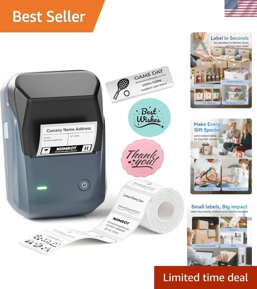 B1 Bluetooth Label Maker: High-Speed Thermal Printer with Creative App Features
