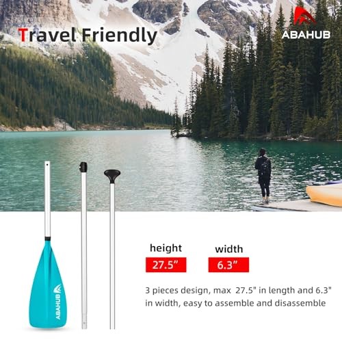 Kids SUP Paddle - 3 Piece Adjustable Stand Up Paddle Board Paddles 55" - Teal