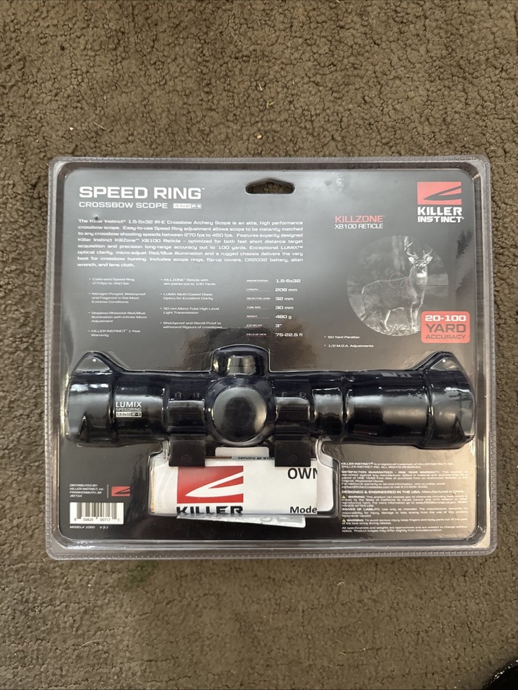 Killer Instinct Speed Ring Crossbow Scope 1.5-5x32 IR-E