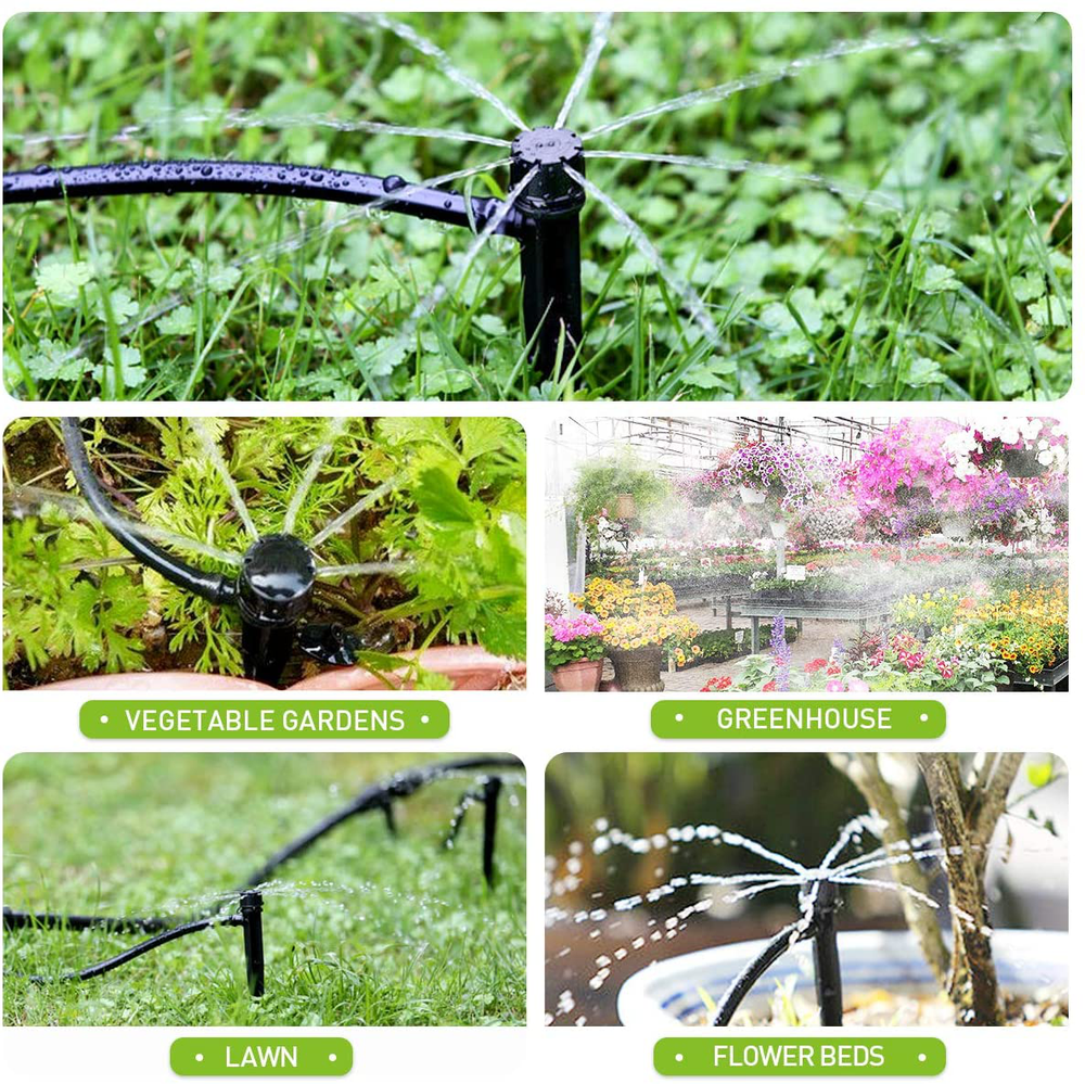 Water Saving Garden Lawn 49ft Drip Irrigation Kit Automatic Watering System