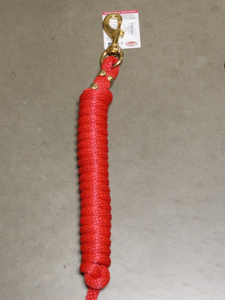 Weaver Leather Red Value Poly Lead Rope 10 ft