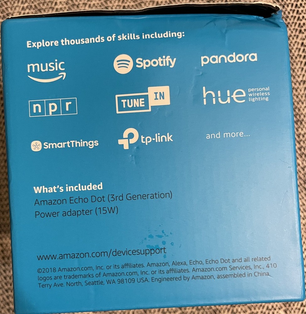 Amazon ECHO DOT 3rd Generation with Alexa Voice Media Device Charcoal Black